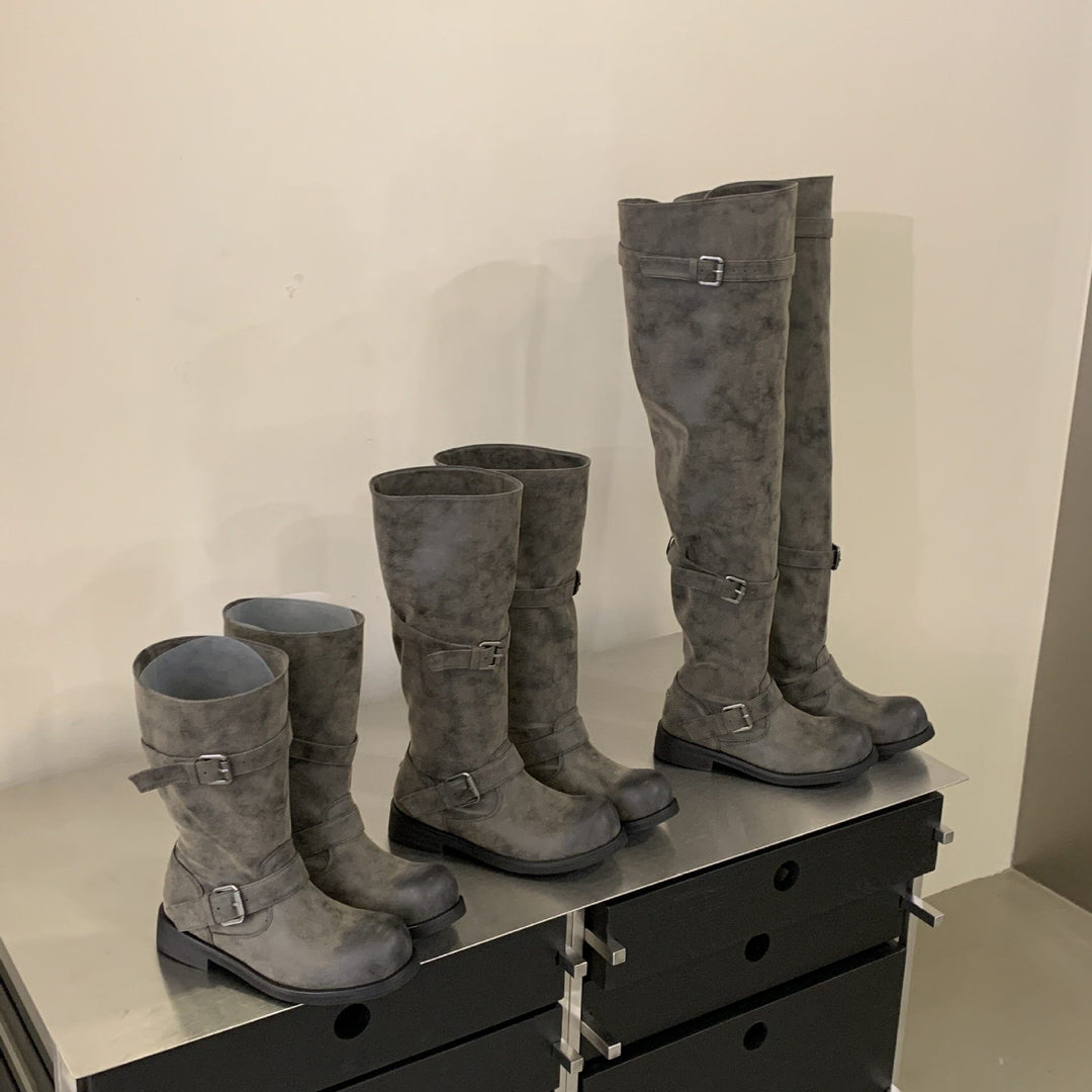 Damen Überknie-Stiefel Echo Archiv