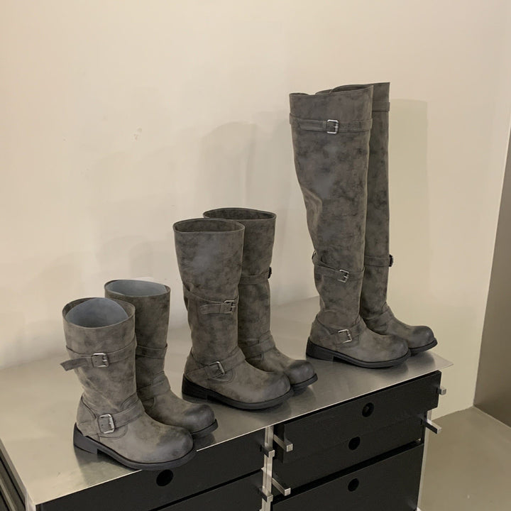 Damen Überknie-Stiefel Echo Archiv