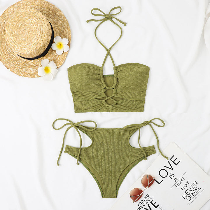 Damen Bikini-Set mit raffiniertem Cut-Out und hohem Taillenschnitt Echo Archiv