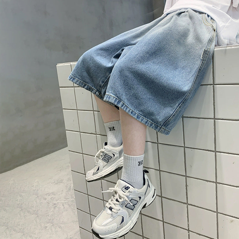 Unisex trendige Denim-Shorts mit praktischen Taschen Echo Archiv