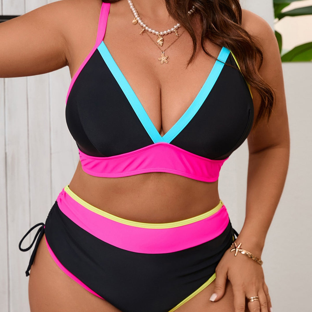 Damen Bikini-Set mit hochwertigen Kontrasten und verstellbaren Trägern Echo Archiv