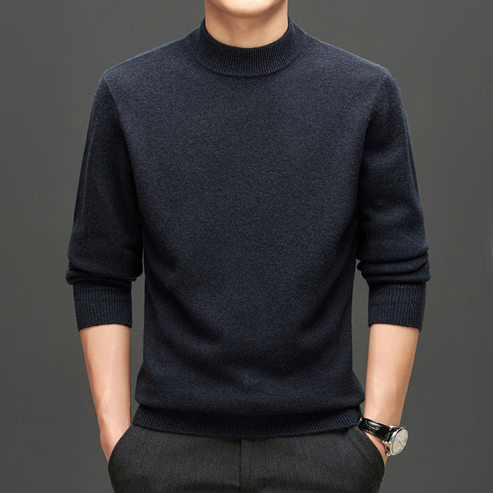 Herren Strickpullover mit rundem Kragen und strukturiertem Design Echoarchiv