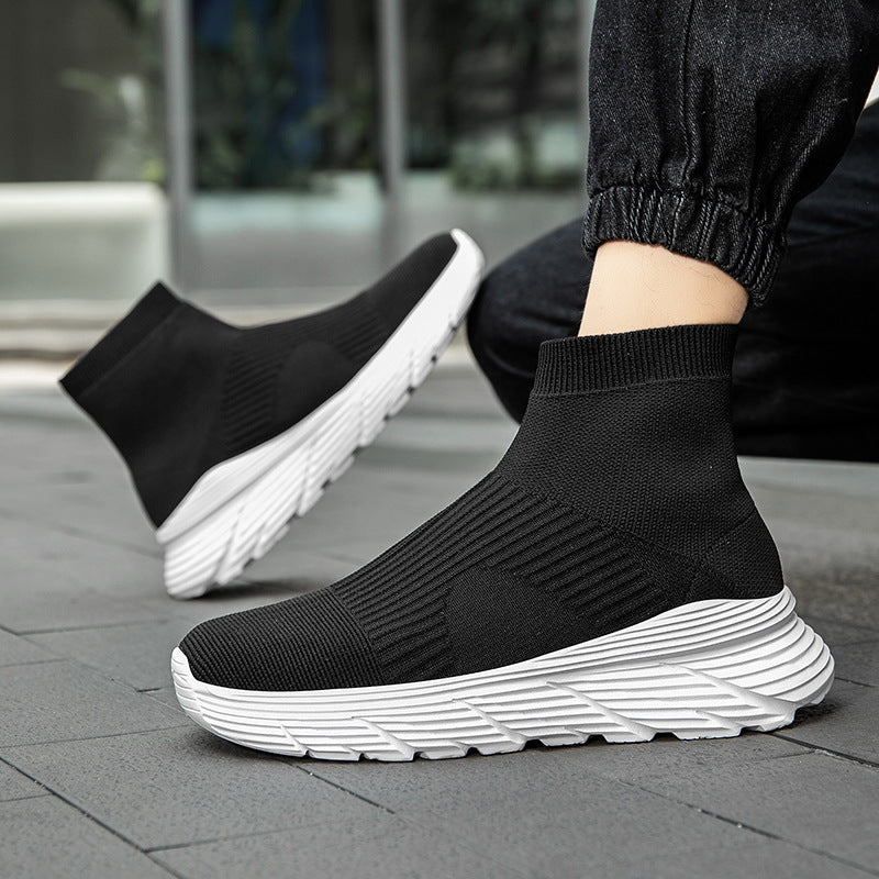 Damen nan nahtloser Strick-Freizeitsneaker mit sockenkragen und stoßdämpfender Profilsohle Echo Archiv