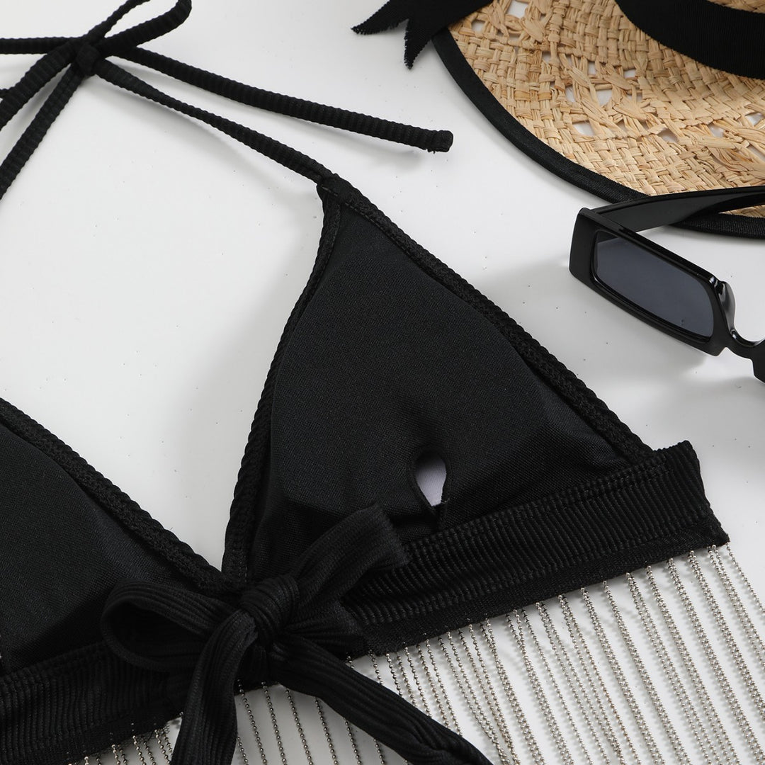 Damen Triangel-Bikini mit festlichem Fransen-Design Echo Archiv