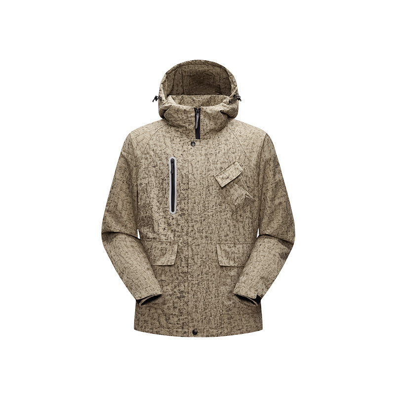 Herren Urban-Technical Field-Parka mit hochschließendem Kragen, schräge Brustpatte und verdeckten Reißverschlüssen Echo Archiv