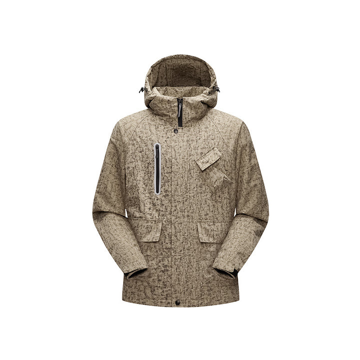 Herren Urban-Technical Field-Parka mit hochschließendem Kragen, schräge Brustpatte und verdeckten Reißverschlüssen Echo Archiv