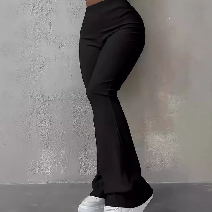 Damen High‑Waist Bootcut‑Hose mit figurformender Stretch‑Passform Echoarchiv