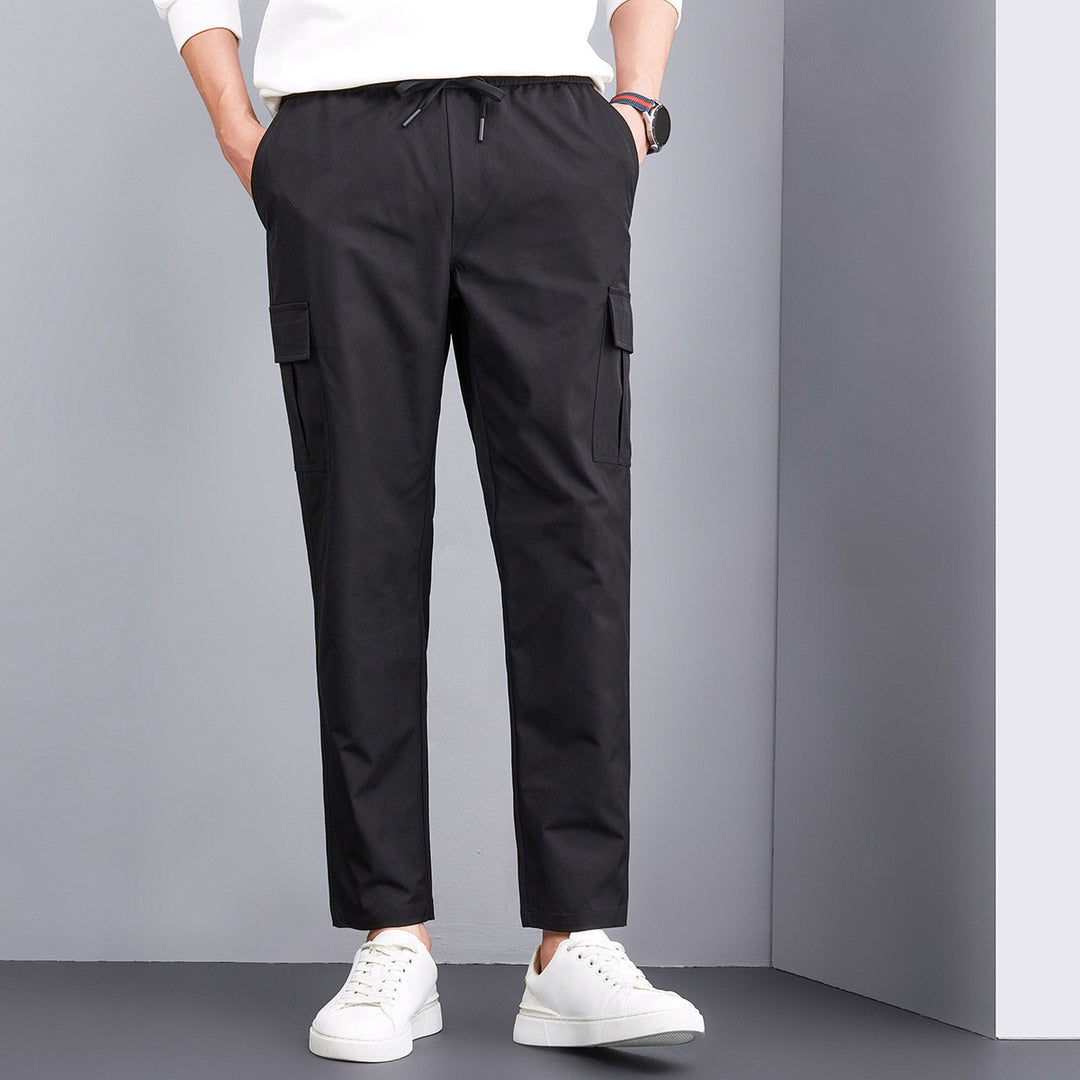 Herren bequeme Cargo-Hose mit elastischem Bund und praktischen Taschen Echoarchiv