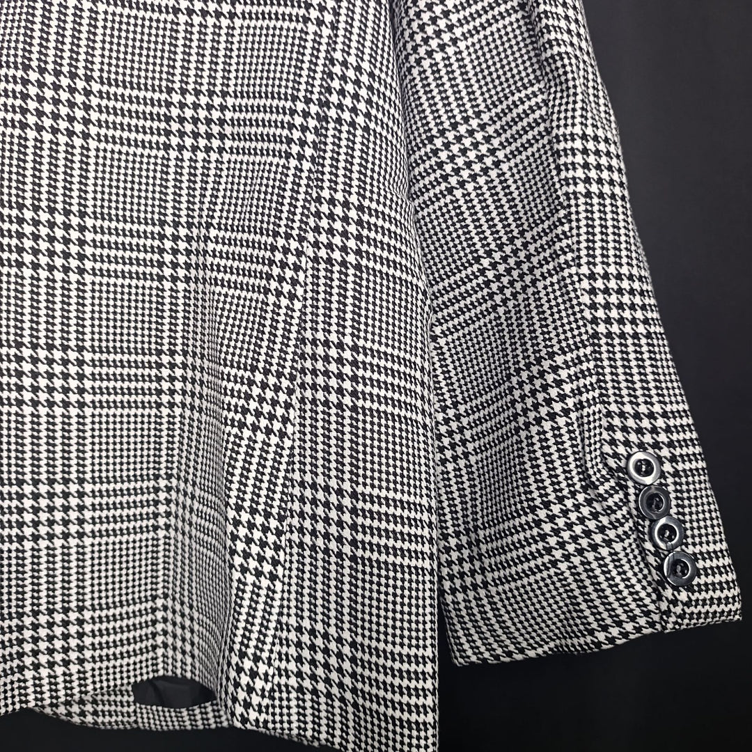 Herren eleganter Baumwoll-Blazer mit Hahnentrittmuster Echoarchiv