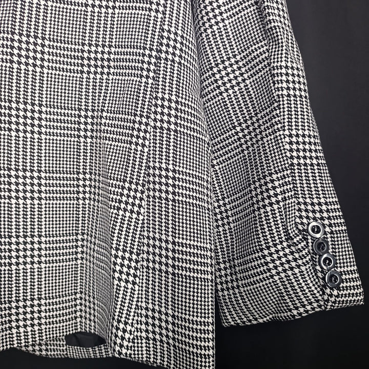 Herren eleganter Baumwoll-Blazer mit Hahnentrittmuster Echoarchiv