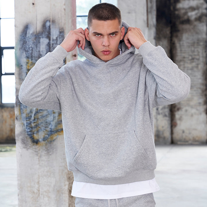 Herren Oversize-Heavyweight Baumwoll-Kapuzenpullover mit Kängurutasche Echo Archiv