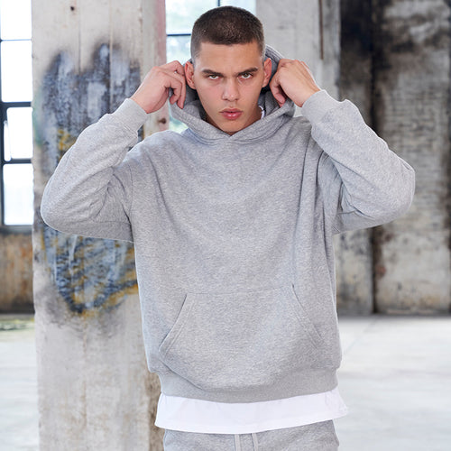 Herren Oversize-Heavyweight Baumwoll-Kapuzenpullover mit Kängurutasche Echo Archiv