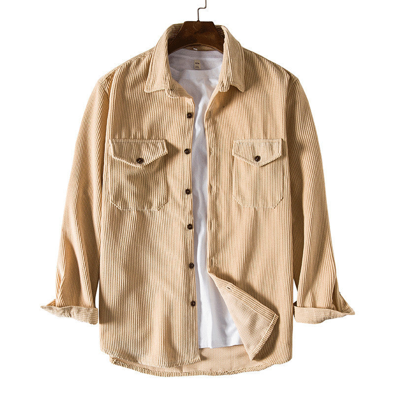 Herren Karierte Overshirt aus hochwertigem Baumwollmischung mit Brusttaschen Echoarchiv