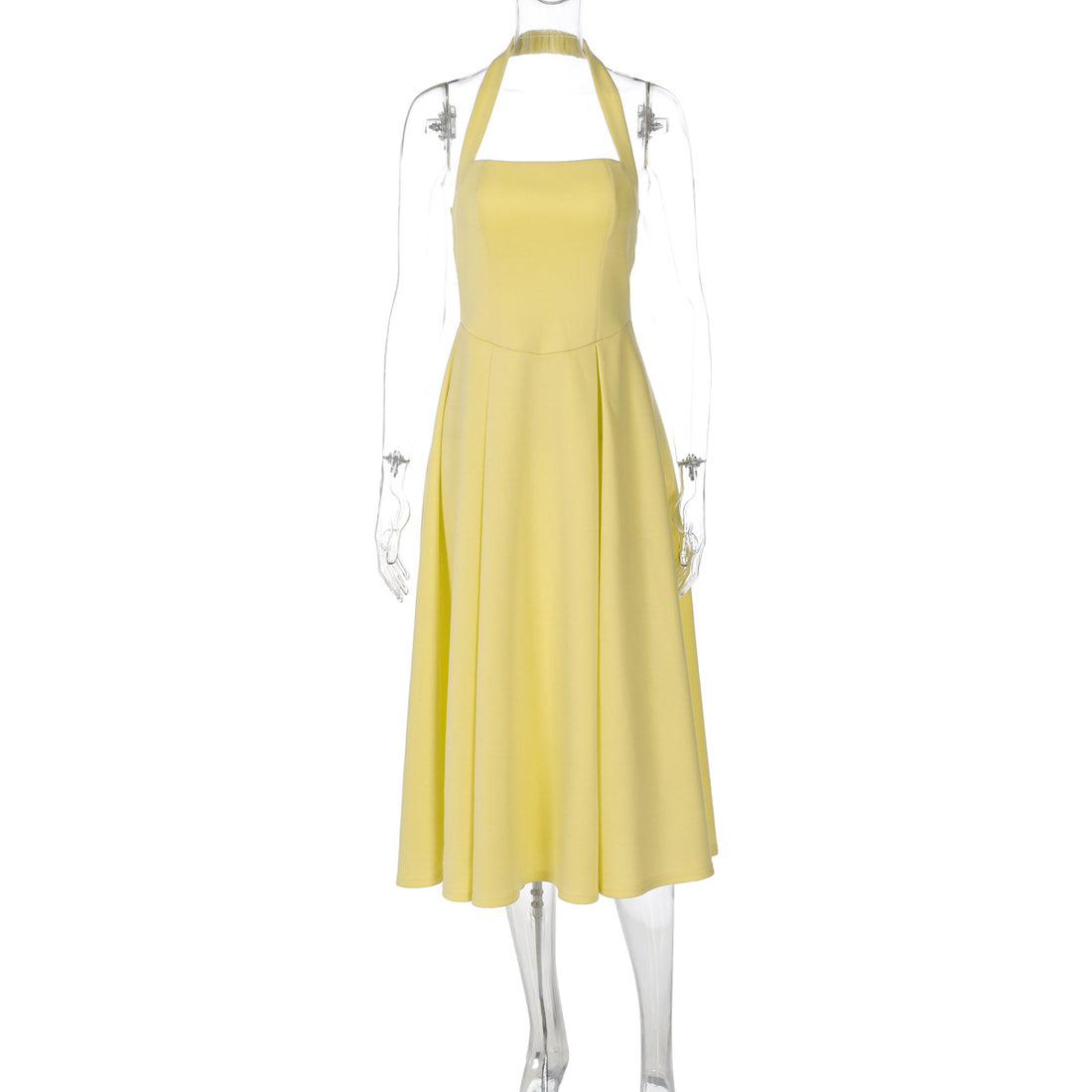 Damen Edles Maxikleid mit quadratischem Ausschnitt und schmalem Taillenband – Valéora