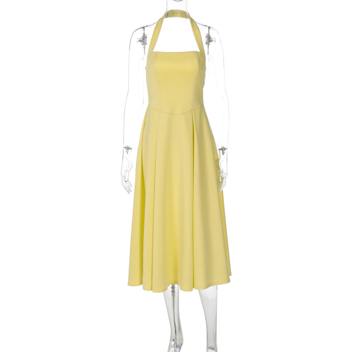 Damen Edles Maxikleid mit quadratischem Ausschnitt und schmalem Taillenband Echo Archiv