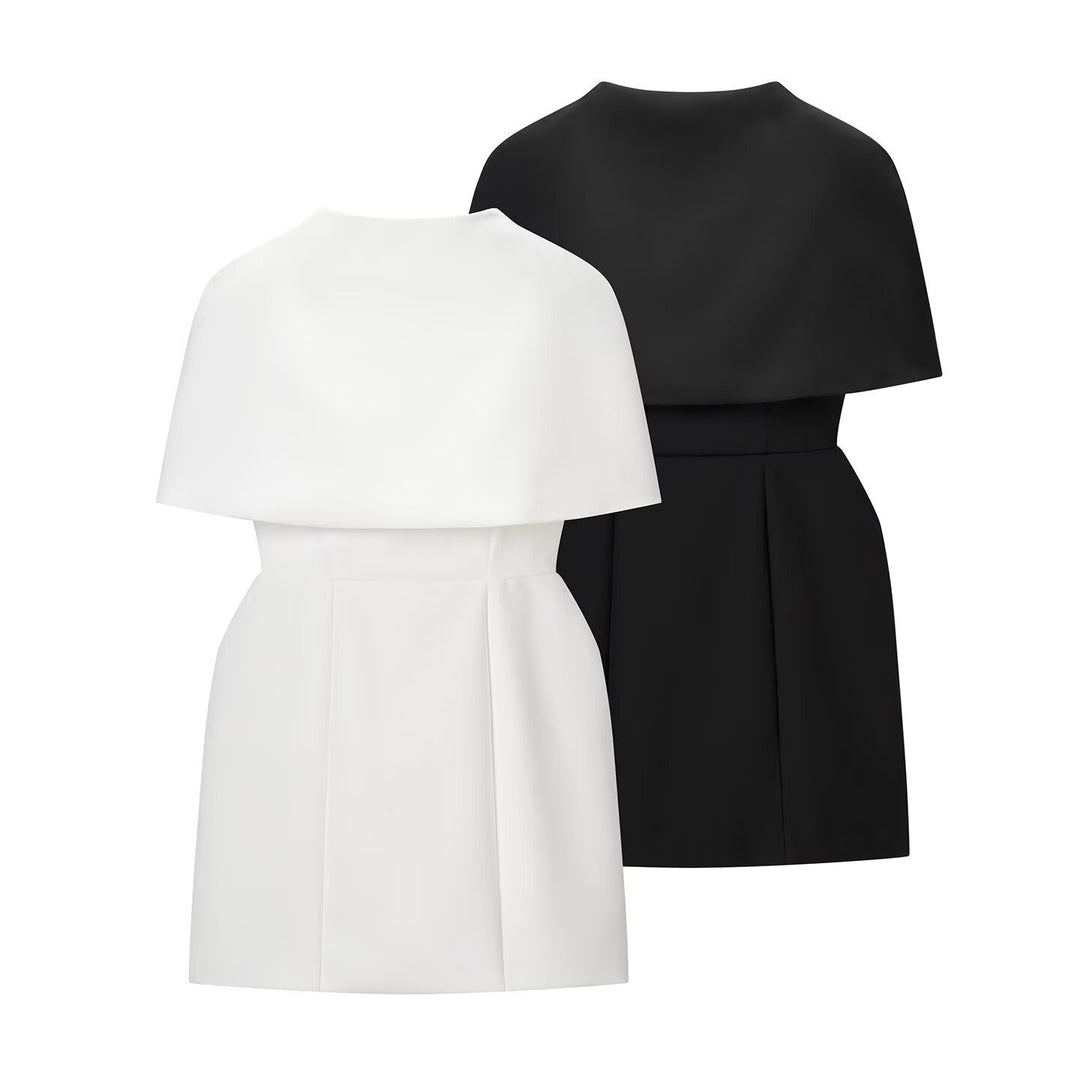 Damen elegantes Hochzeitskleid mit Cape-Ärmeln und tailliertem Schnitt Echo Archiv