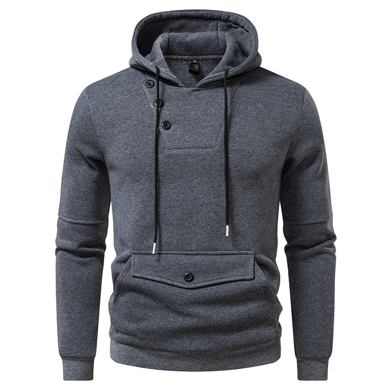 Herren Stylische Kapuzenpullover mit Knopfdetails Echoarchiv