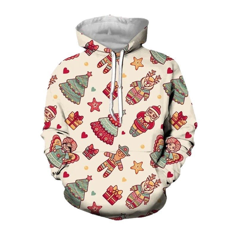 Damen Lustiger Weihnachts-Kapuzenpullover mit festlichem Motiv Echoarchiv