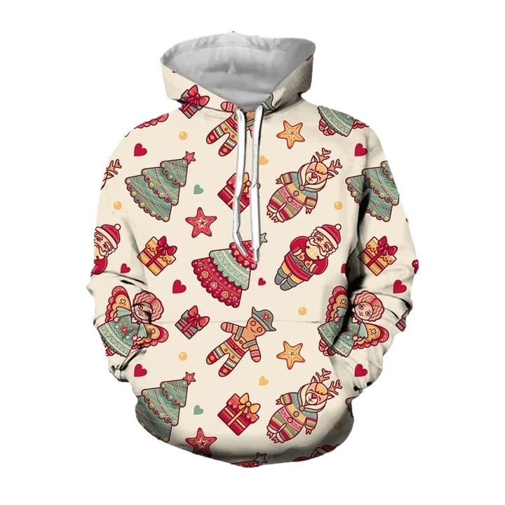 Damen Lustiger Weihnachts-Kapuzenpullover mit festlichem Motiv Echoarchiv