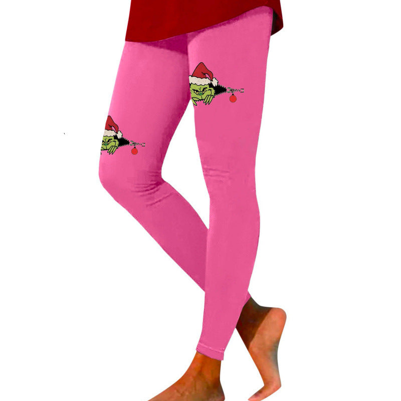 Damen Gemusterte Weihnachtsleggings Echoarchiv