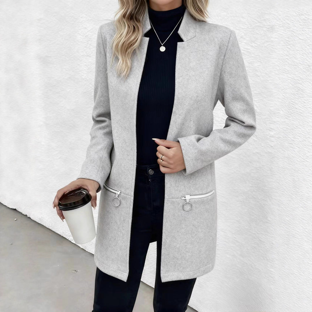 Damen Eleganter Blazer mit Reißverschlusstaschen Echo Archiv