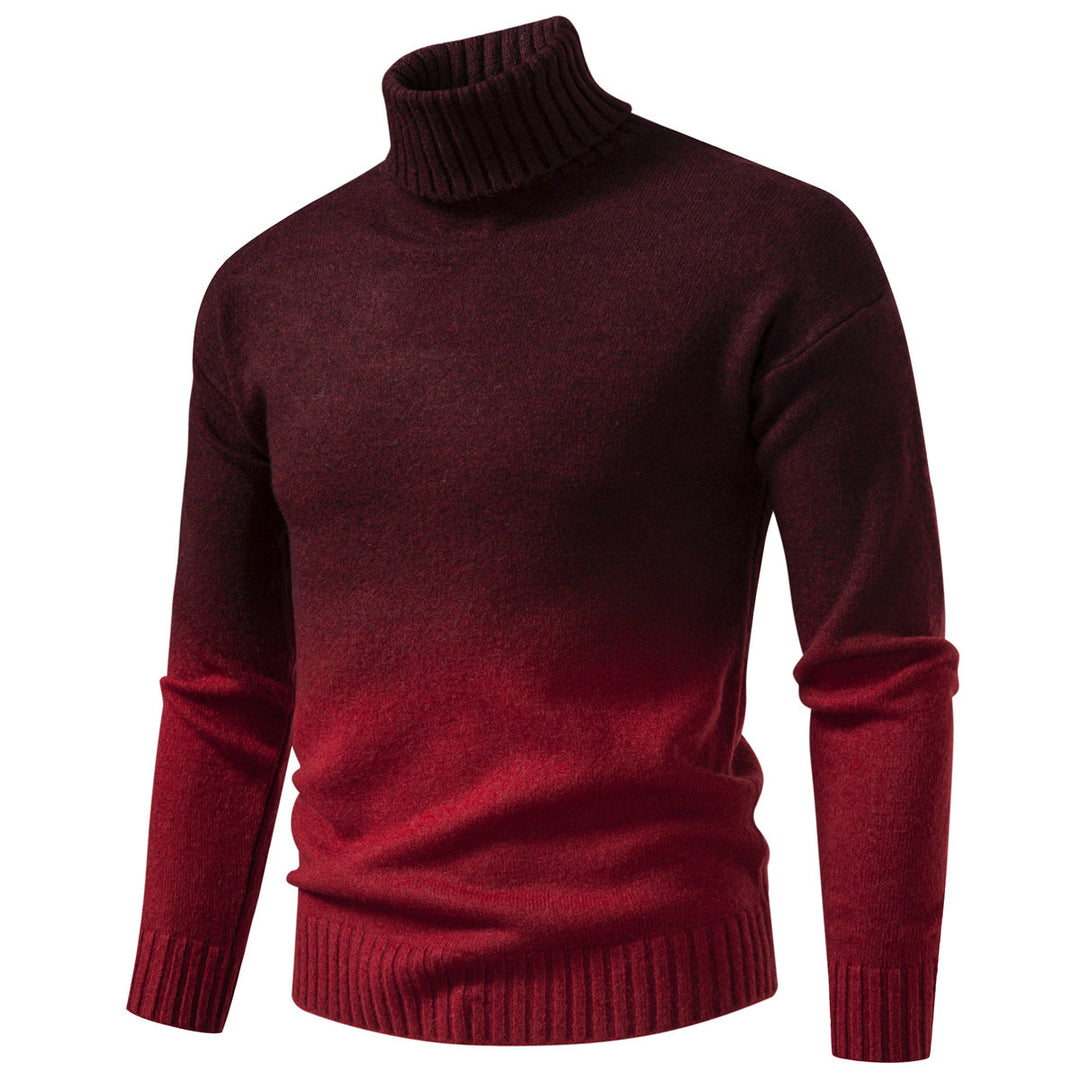 Herren Rollkragenpullover mit sanftem Farbverlauf und Feinstrick-Qualität Echo Archiv