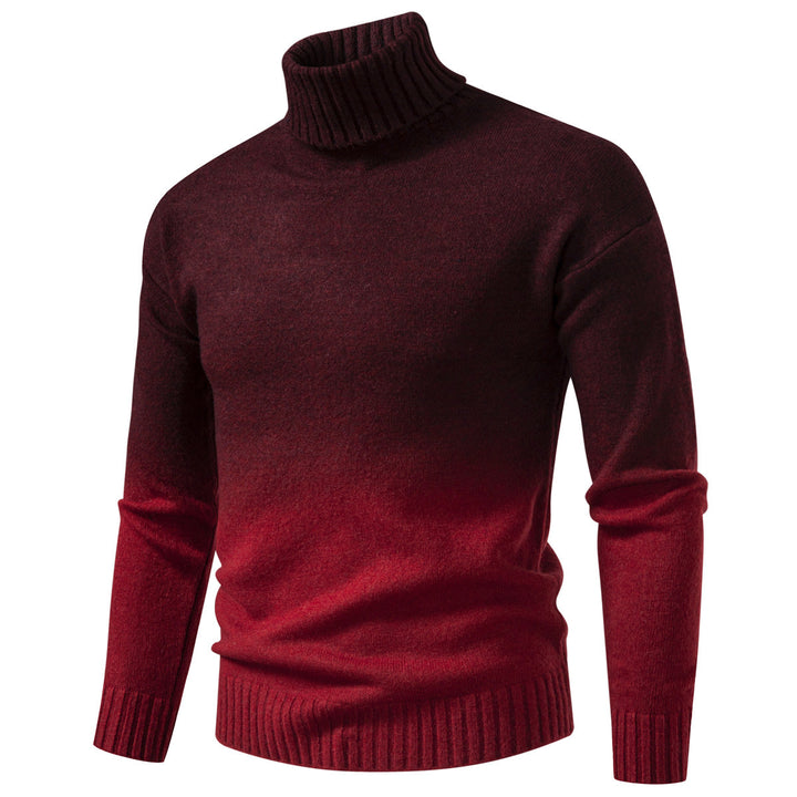 Herren Rollkragenpullover mit sanftem Farbverlauf und Feinstrick-Qualität Echo Archiv