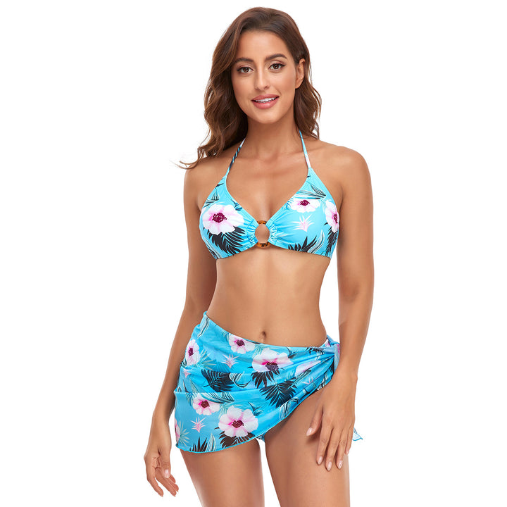 Damen Bikini-Set mit schickem Knotendetail und floralem Unterteil Echo Archiv