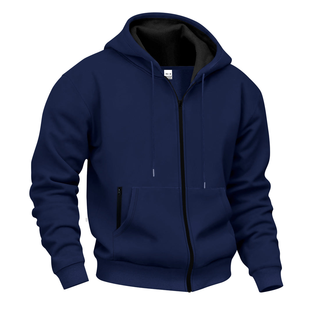 Herren Sweatjacke mit hohem Stehkragen und praktischen Reißverschlusstaschen Echoarchiv