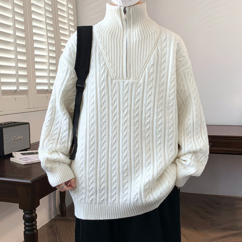 Damen Grobstrickpullover mit Stehkragen – Mavelle