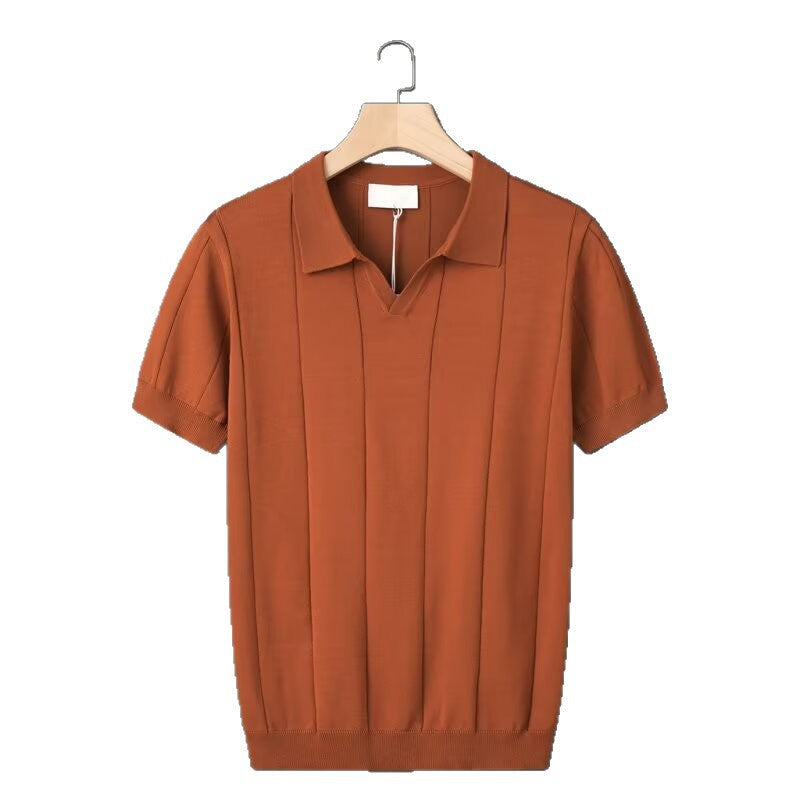 Herren Kurzarm Poloshirt mit strukturiertem Design Echo Archiv