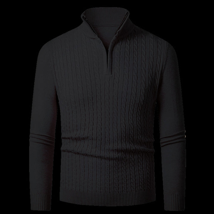 Herren Feinstrickpullover mit modischem Reißverschluss Echoarchiv