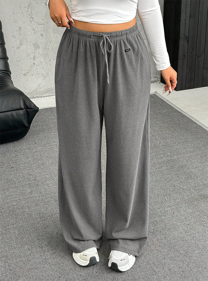 Damen nan weite Relaxhose mit hohem Bund elastischem Kordelzug und weitem Bein Echo Archiv