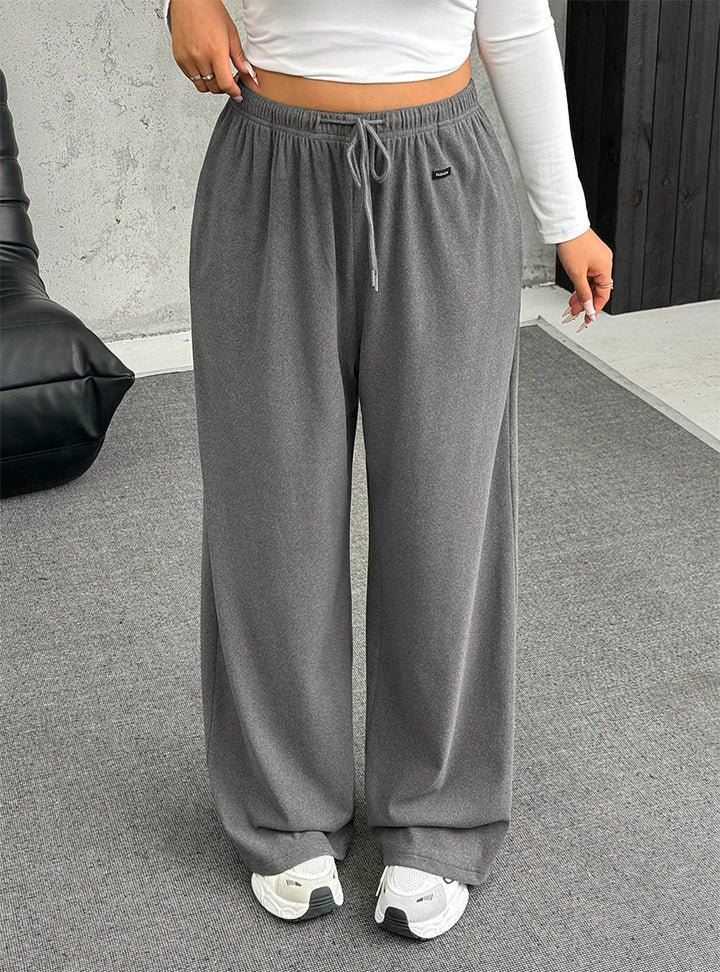 Damen nan weite Relaxhose mit hohem Bund elastischem Kordelzug und weitem Bein Echo Archiv