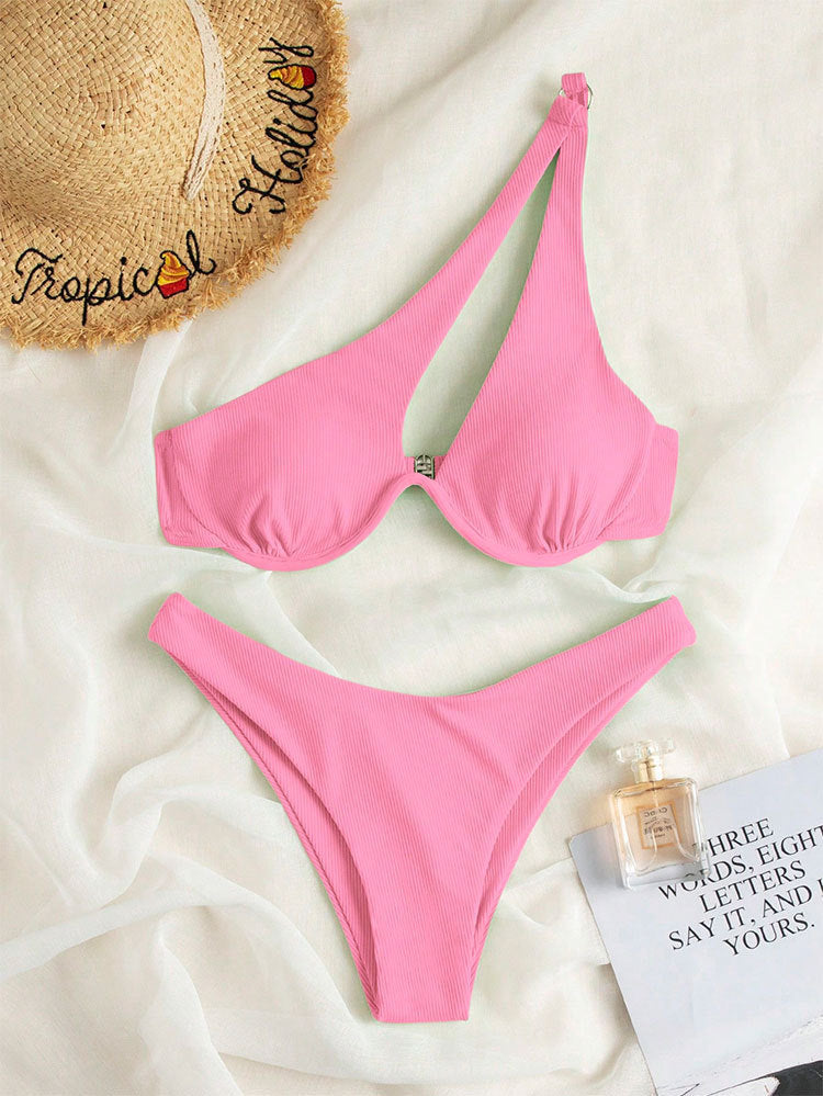 Damen Einseitiger Bikini mit verstellbarem Halter Echo Archiv
