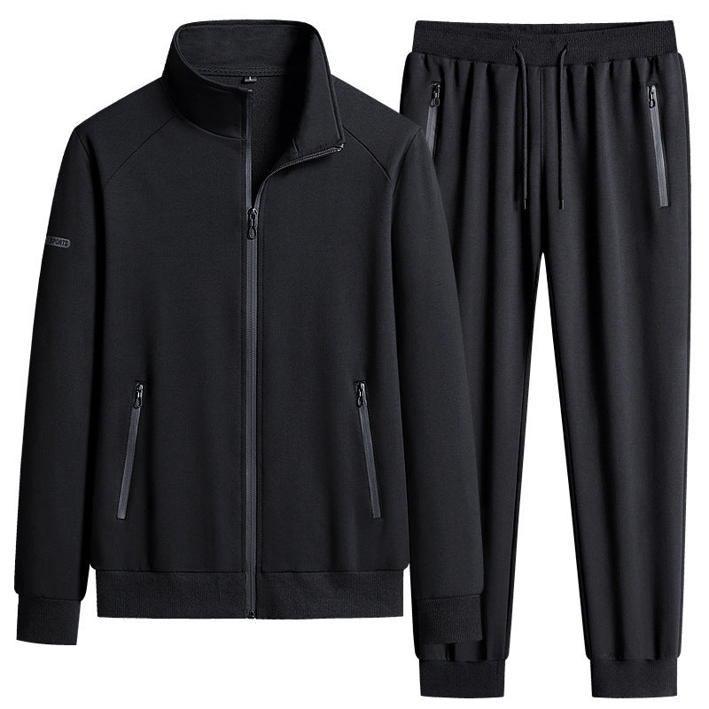 Herren Sportlicher Softshell-Trainingsanzug-Set mit fleecegefütterter Jacke und tapered Jogginghose Echo Archiv
