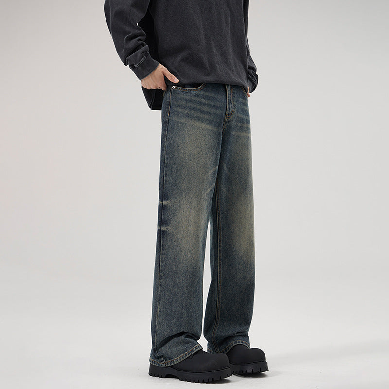 Herren Locker geschnittene Vintage-Denim Jeans mit extra weitem Bein Echo Archiv
