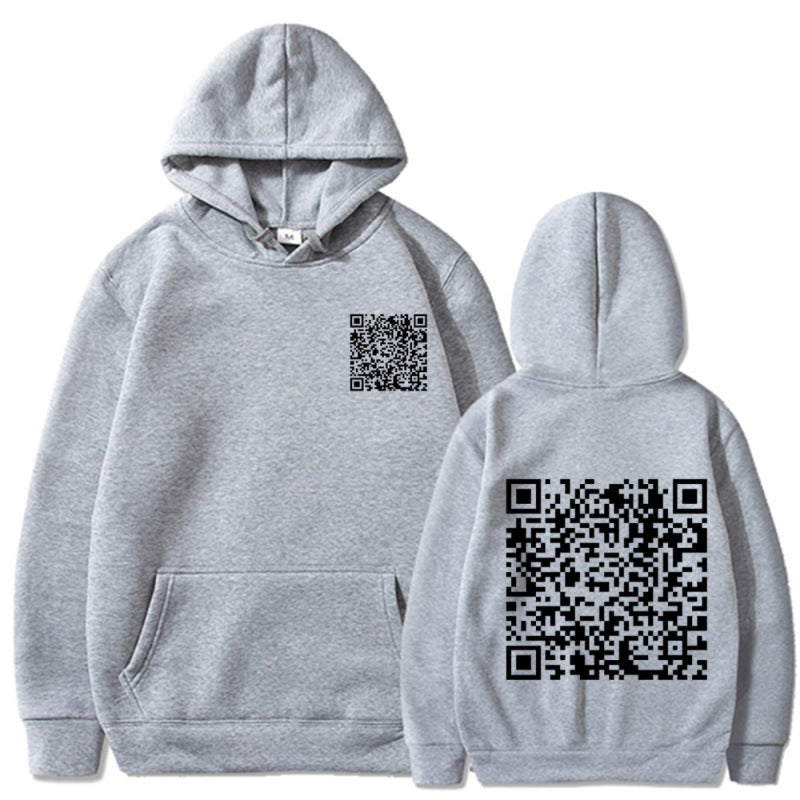 Damen Sportlicher Kapuzenpullover mit QR-Code Echoarchiv