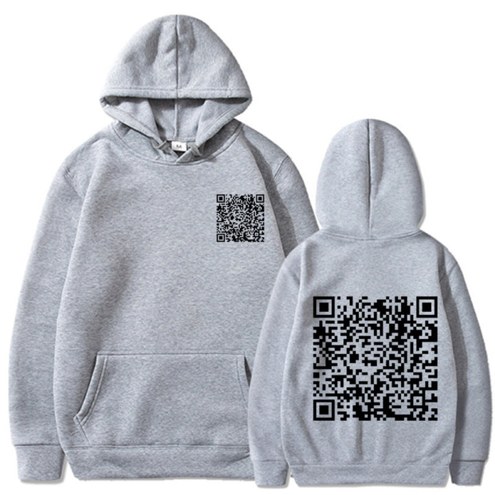 Damen Sportlicher Kapuzenpullover mit QR-Code Echoarchiv