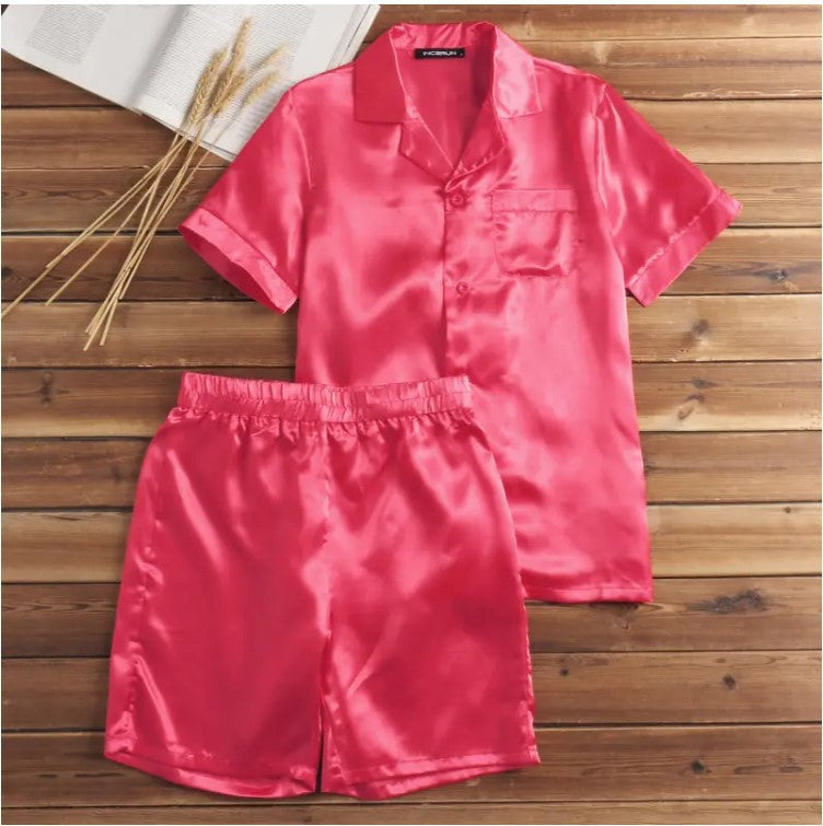 Herren Satin Schlafanzug Set Echoarchiv