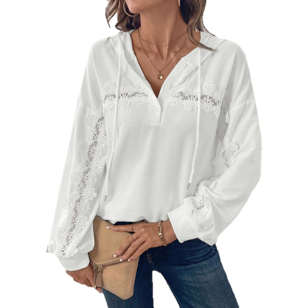 Damen Hoodie mit Spitzenakzenten Echo Archiv