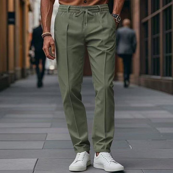 Herren elegante Freizeit-Hose mit elastischem Bund und seitlichen Eingrifftaschen Echoarchiv