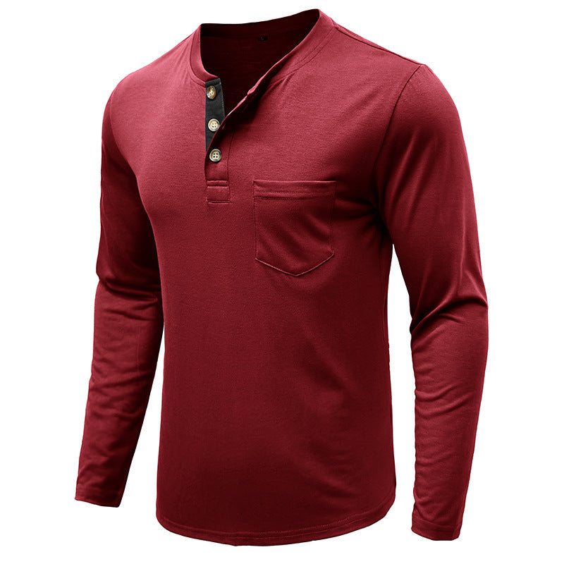 Herren Langarmshirt mit Knopfleiste Echoarchiv