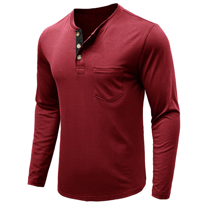 Herren Langarmshirt mit Knopfleiste Echoarchiv