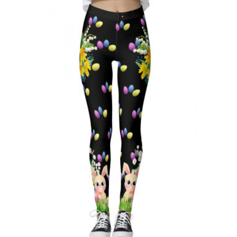 Damen Gemusterte Weihnachtsleggings Echoarchiv