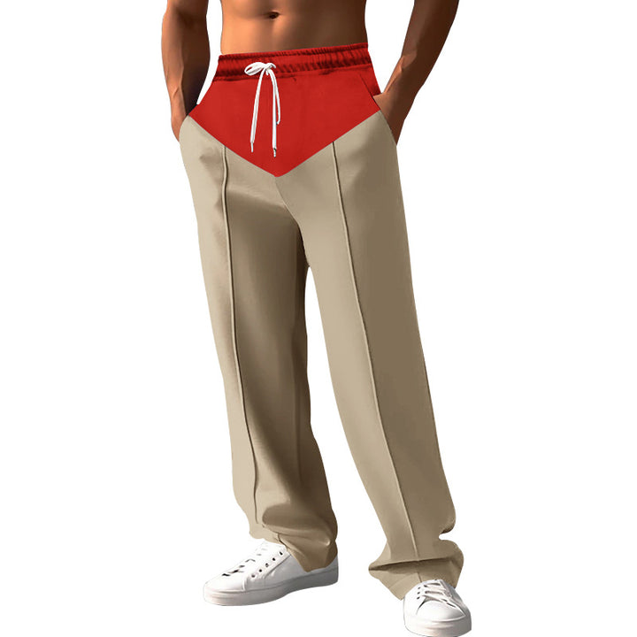 Herren nan Relaxed-Fit Sweathose mit V-Bund, Kordelzug, Eingrifftaschen und sichtbarer Bügelfalte Echo Archiv