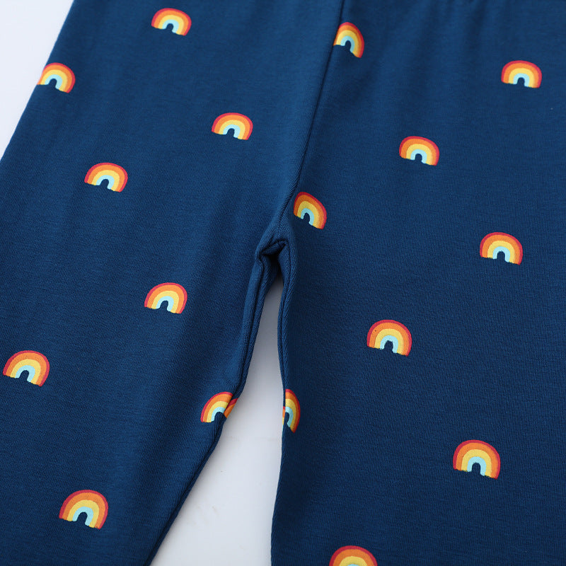Mädchen Leggings mit buntem Regenbogenmotiv Echo Archiv