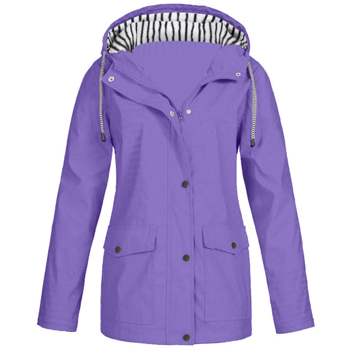 Damen nan wasserdichter Parka mit Kapuze, Kordelzug und aufgesetzten Taschen Echo Archiv