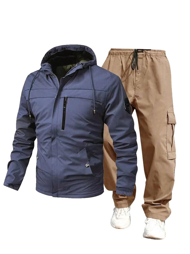 Herren Wetterfeste Outdoor-Jacke und Cargo-Hose Echo Archiv