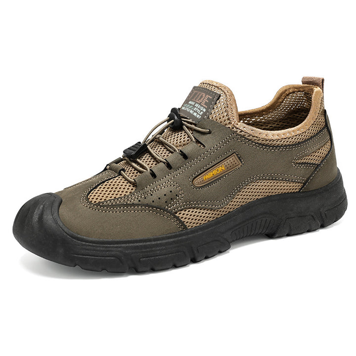 Herren nan robuster Mesh-Trekkingschuh mit verstärkter Gummizehenkappe, Schnellzug-Schnürung und griffiger Profilsohle Echo Archiv